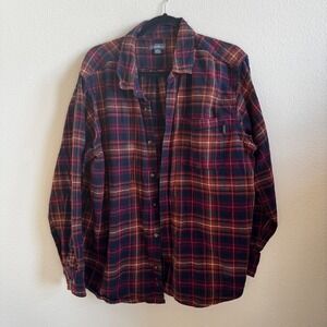 Eddie Bauer Mens‎ Flannel Shirt Plaid Long Sleeve Button Up XXL 2XL